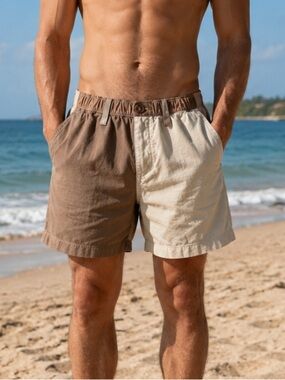 MENS SMALL CHUBBIES KHAKI SHORTS